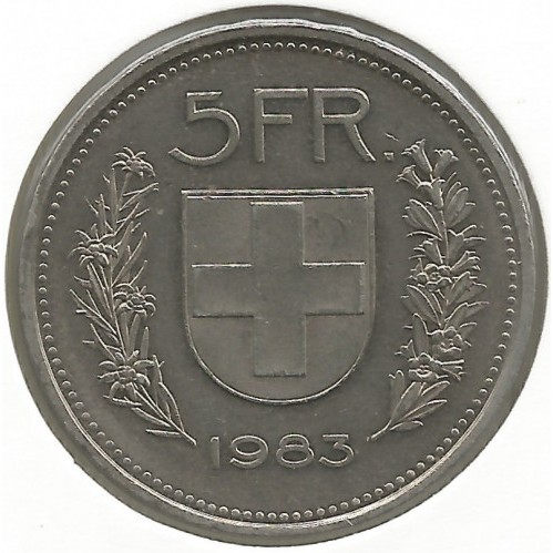 Coin Switzerland 5 Francs Proof AU() Copper-nickel KM – cointime.fun