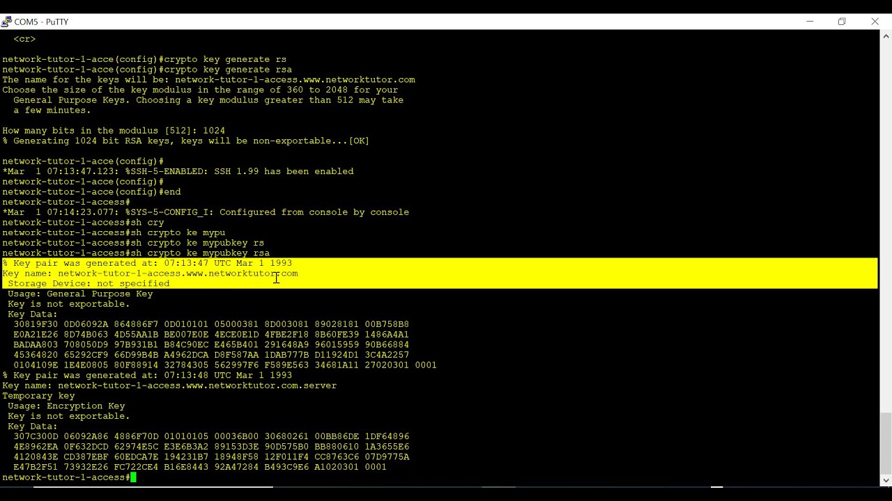 Generating RSA Keys | Tunnels and VPNs