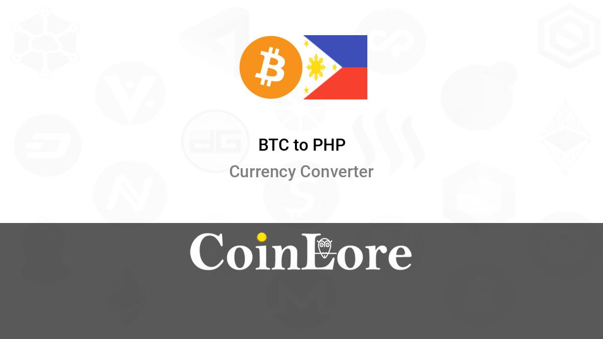 Calculate BTC to PHP live today (BTC-PHP) | CoinMarketCap