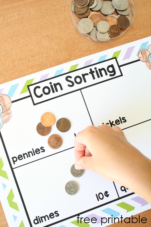 Preschool Money Activities: Counting, Touching, Making - Chasing Those Moments