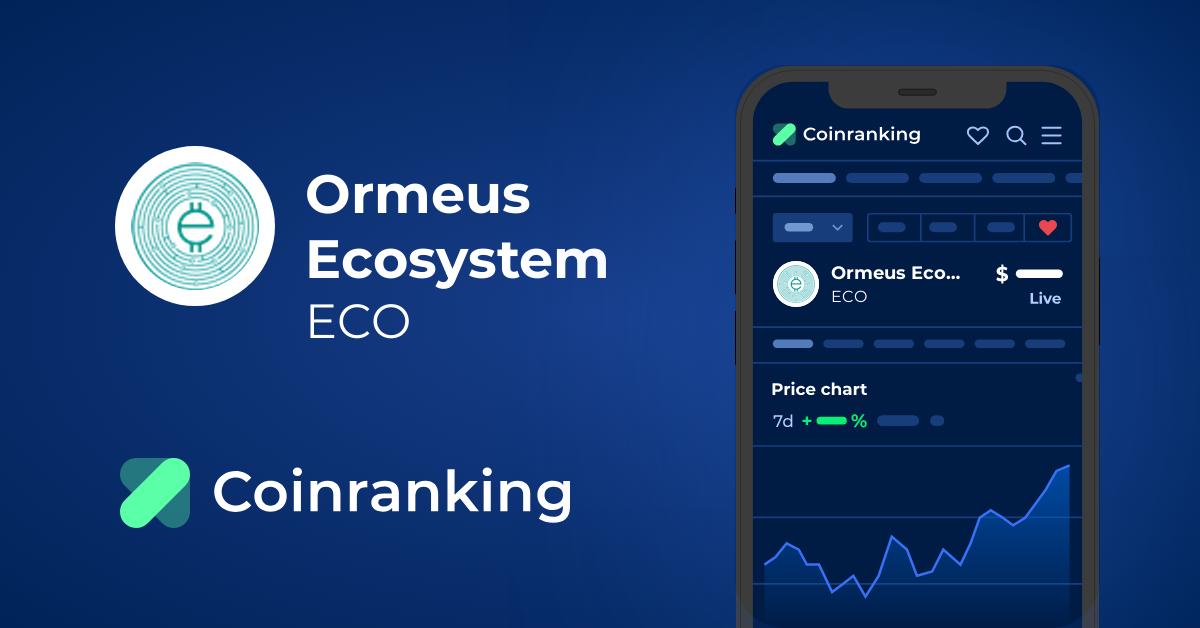 Ormeus Ecosystem price today, ECO to USD live price, marketcap and chart | CoinMarketCap