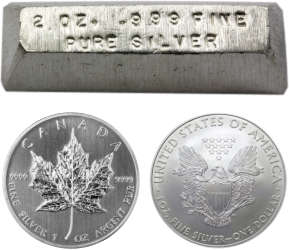 Silver Prices in Canada - Today's prices with Canada Gold