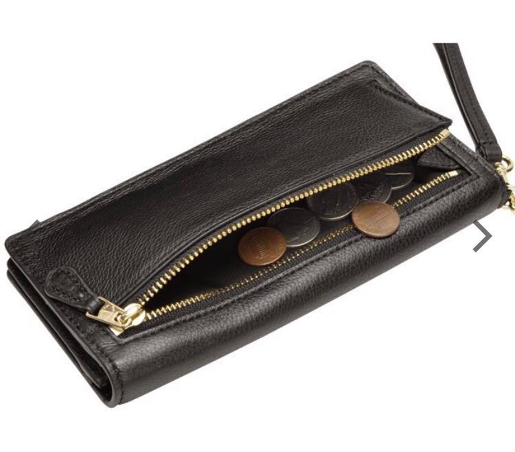 Coach F Crossgrain Leather Small Wallet Black – Balilene