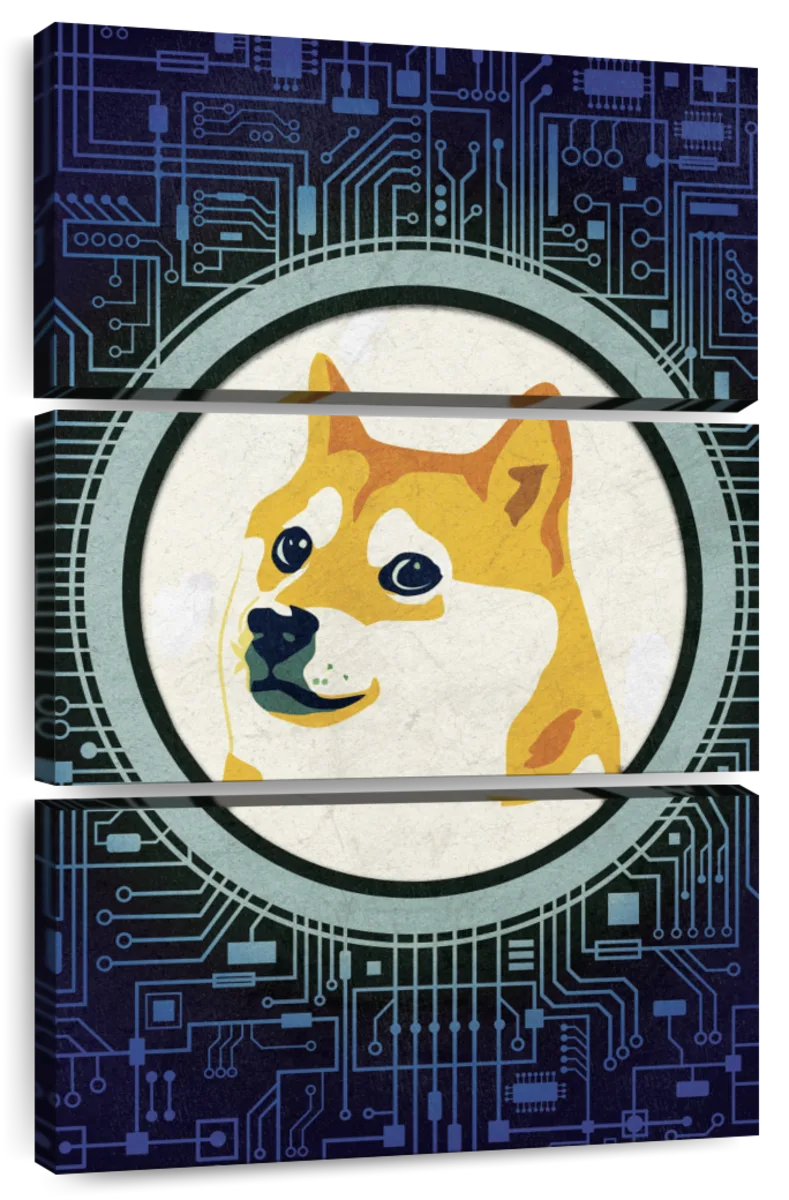 Epic Art 'DOGE Crypto Dogecoin,' Acrylic Glass Wall Art – cointime.fun