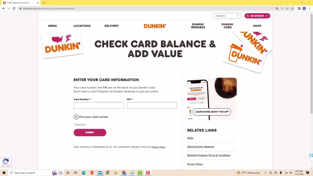 How To Check Your Dunkin' Gift Card Balance - BCR