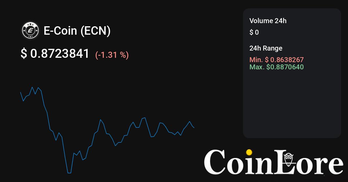 E-coin Price Today - ECN Coin Price Chart & Crypto Market Cap