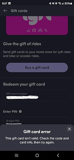 Lyft Gift Card | Prezzee US eGift Card