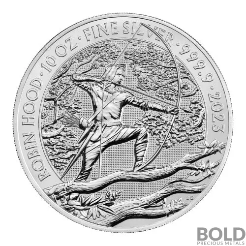 Robin Hood 1oz Silver Antiqued Bullion Coin | Swan Bullion Company