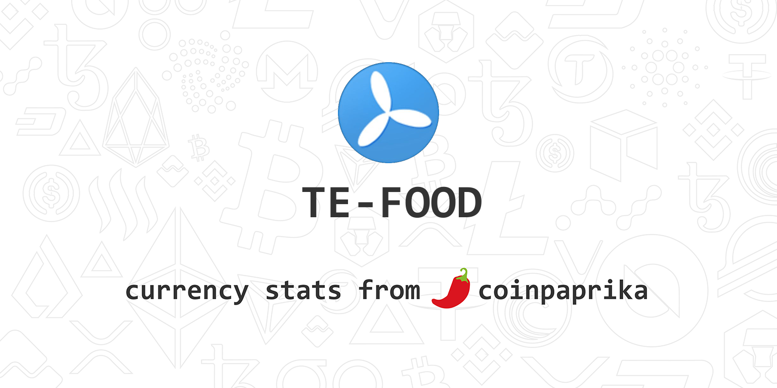 TE-FOOD (TONE) live coin price, charts, markets & liquidity