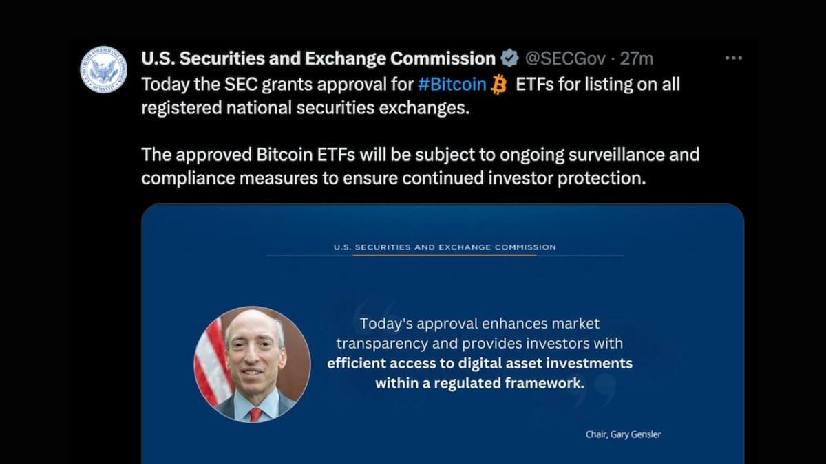 SEC Approves Spot Bitcoin ETFs—First Crypto Funds Of Kind