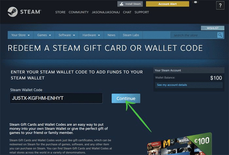 How to make wallet credit (aka steam money) on steam?