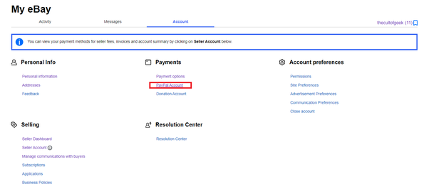 I need to add my new PayPal account on ebay listin - UK eBay Community