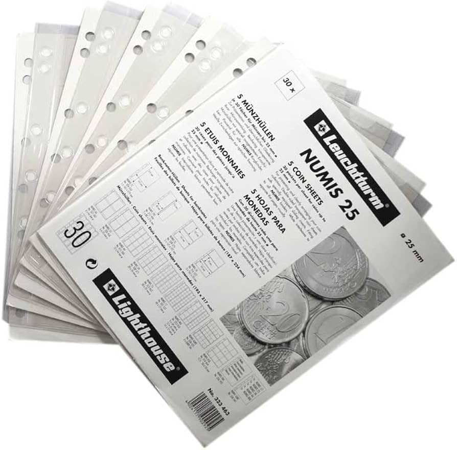 Leuchtturm coin sheets NUMIS for 25mm coins