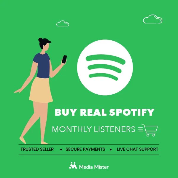 Buy Spotify Monthly Listeners From $2 | % Safe | Media Mister