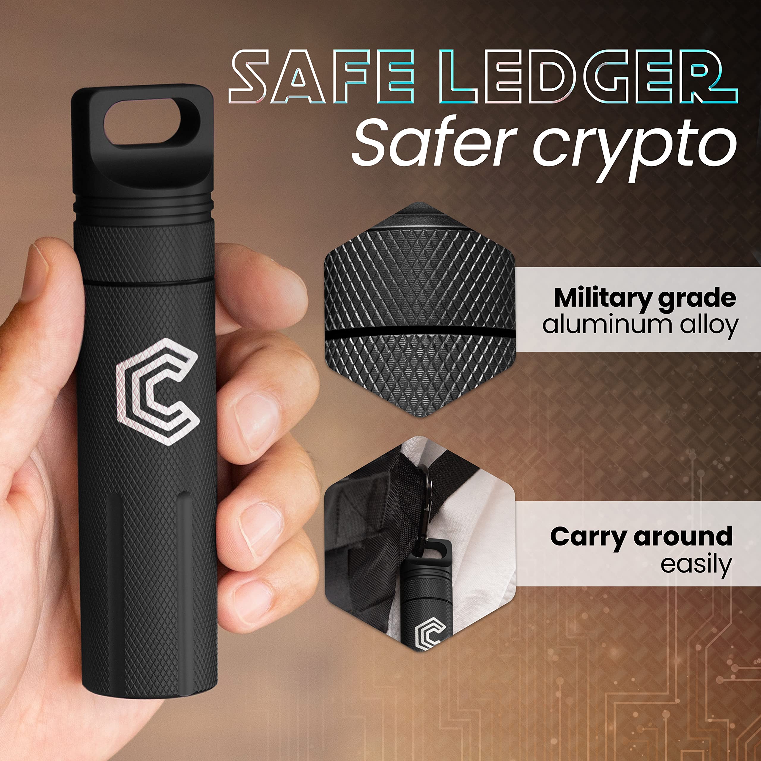 Case and USB keychain bundle for Ledger Nano S – CamKix