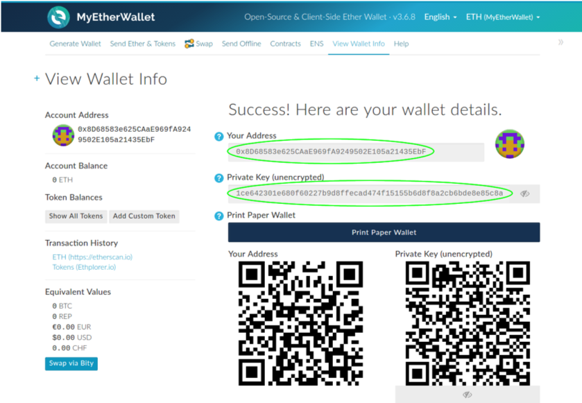 How to create an Ethereum wallet address from a private key