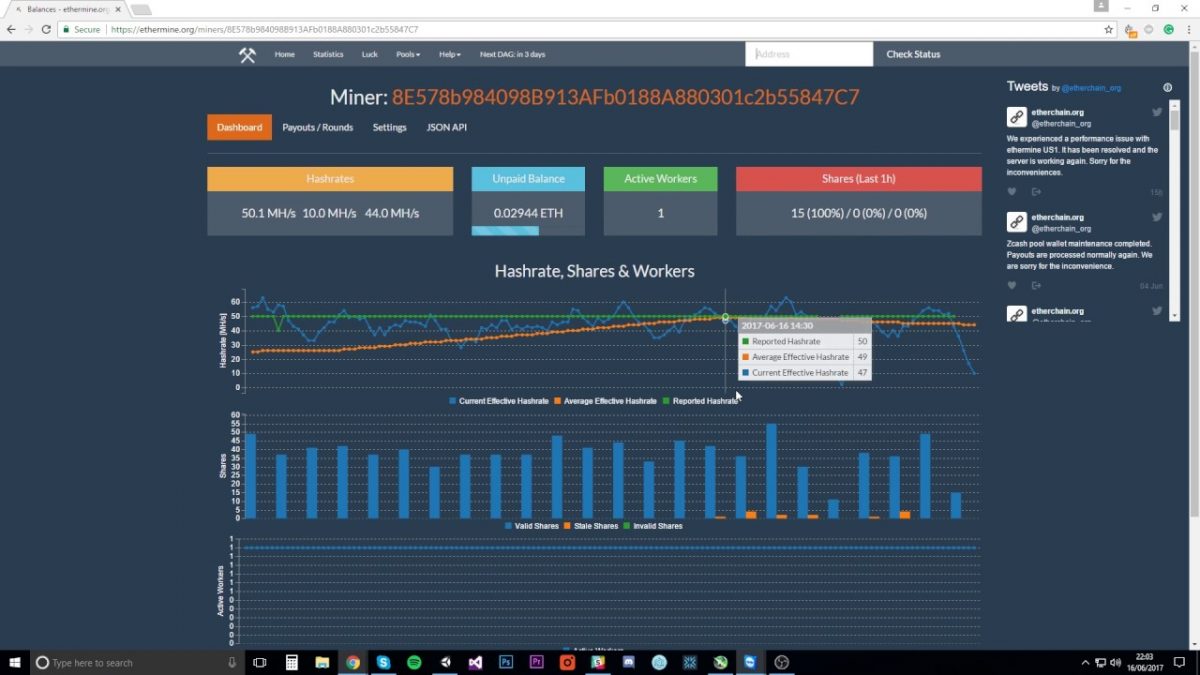 Claymore's Dual Ethereum Miner with Awesome Miner