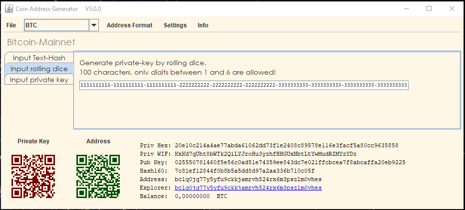 Using Python: create a private key of my choosing, then generate public key and address