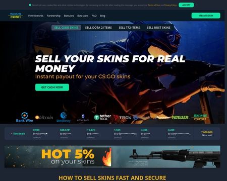 SkinThunder: Buy, Sell & Trade CSGO Skins for Cash with 1% Fee