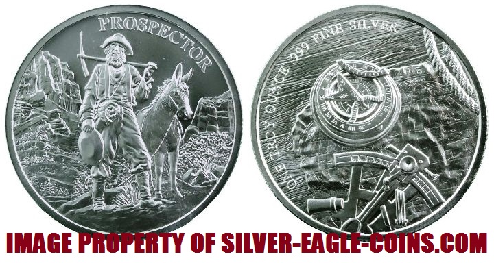 1oz Prospector Silver Round | ABC Coin & Bullion - Hertel's Coins Inc.