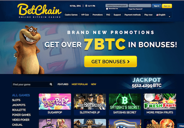 Betchain Casino Bonuses And Promotions - Where is ?