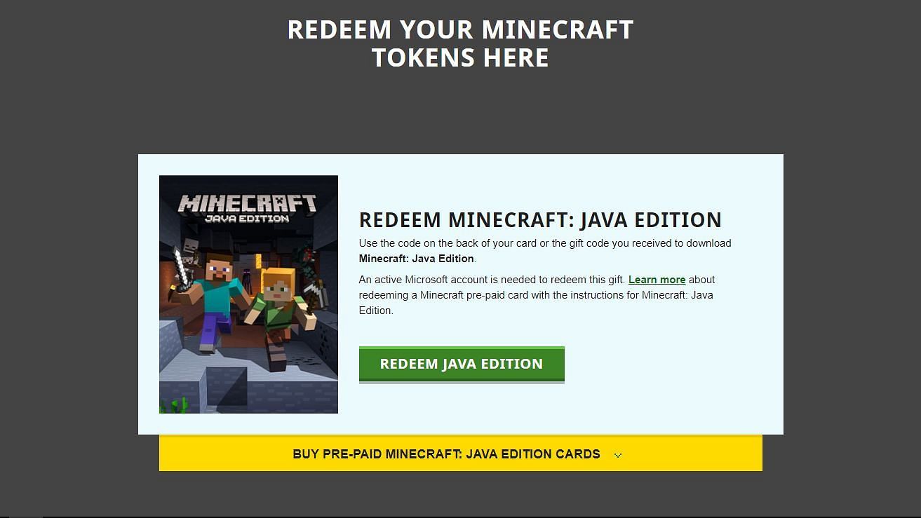 Buy Minecraft Gift Code (Java version) | PC Games