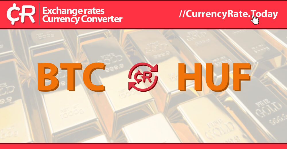 Live Bitcoin to Forints Exchange Rate - ₿ 1 BTC/HUF Today