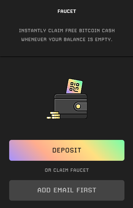 bitcoin-cash-faucet | Yarn