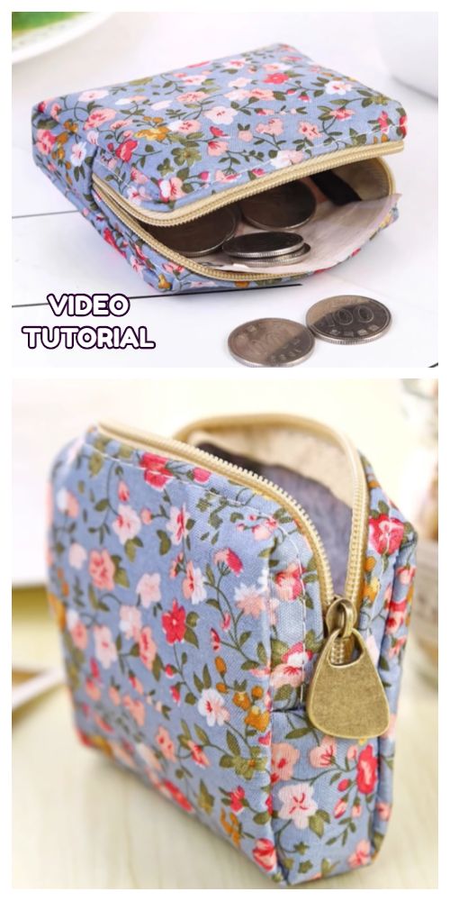 Double Pocket Zippered Coin Purse free sewing pattern - Sew Modern Bags