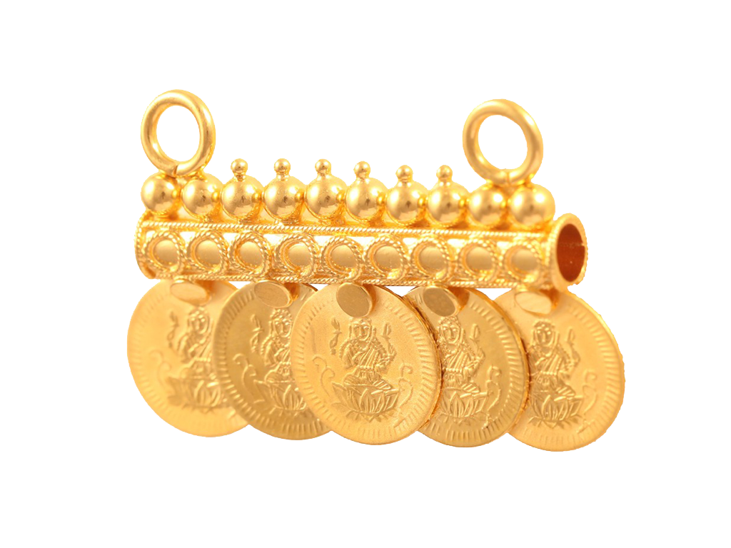 Gold Lakshmi Coin Necklace - D4 | Merlin Goldsmith