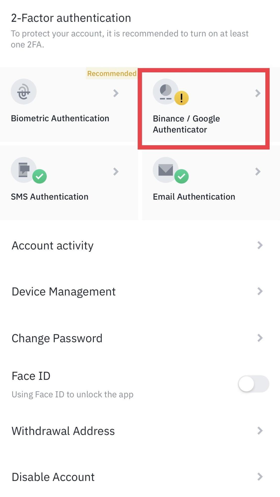 Binance - Authy