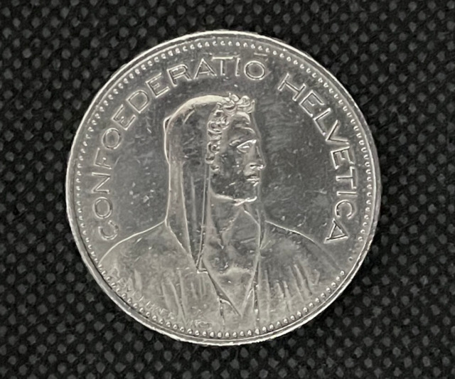 Five Francs , Coin from Switzerland - Online Coin Club