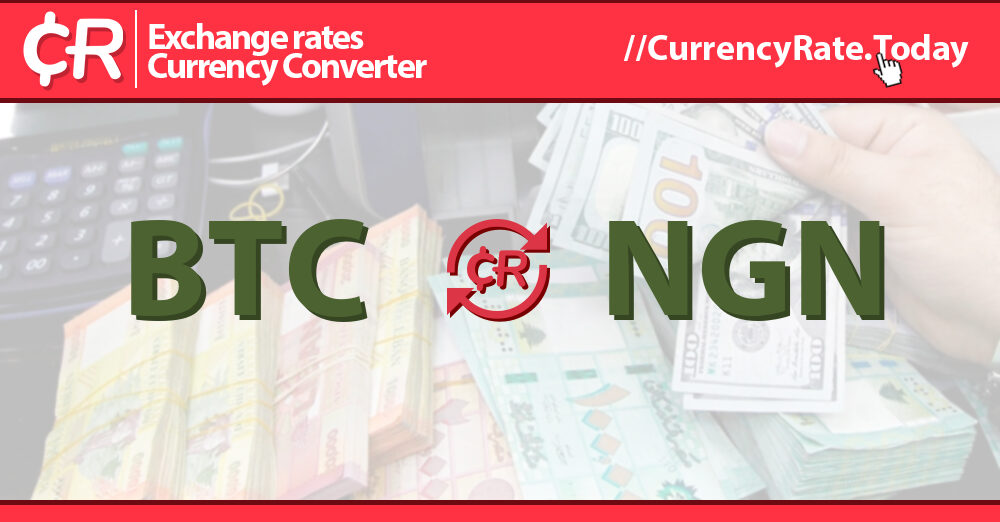 Bitcoin (BTC) to Nigerian naira (NGN) price history chart, calculator online, converter