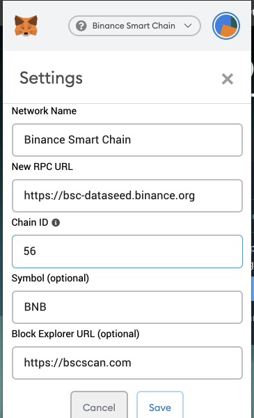 How to add the BNB Smart Chain (BSC) to MetaMask