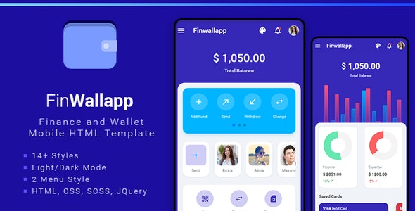 Wallet dashboard HTML Template | Loopple