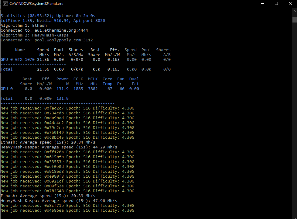 Kaspa (KAS) mining profitability calculator