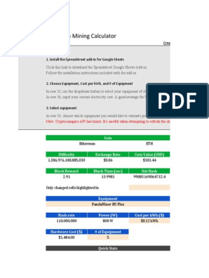 Mining profitability calculator «Crypto Calc»