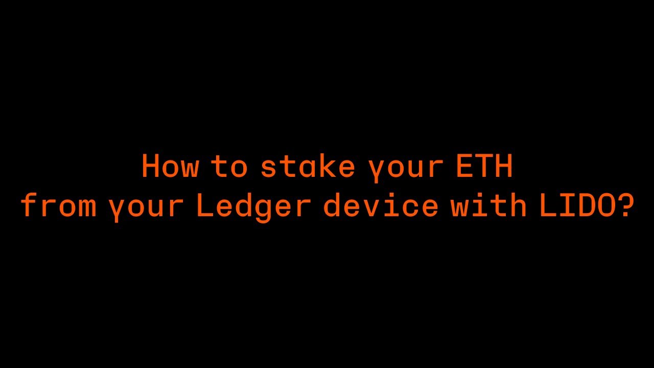 Ethereum (ETH) Staking | Ledger