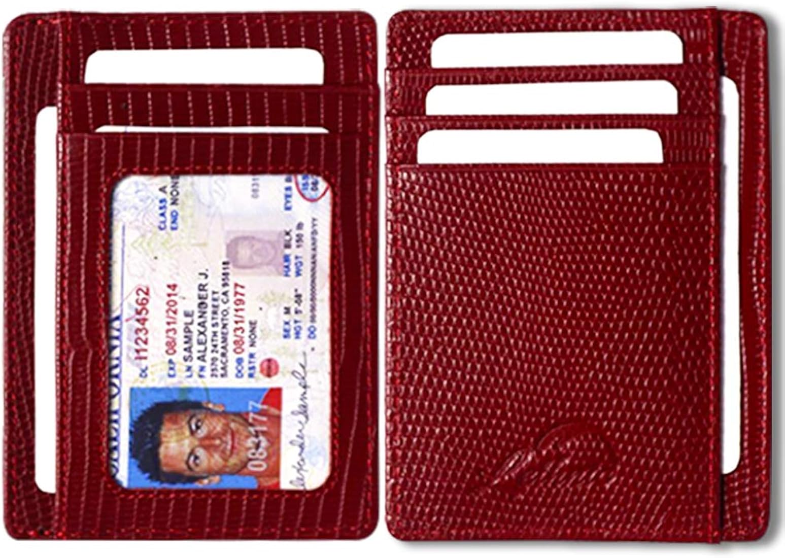 Slim Wallet RFID Blocking With ID Window by Lethnic - Cool Men Style 