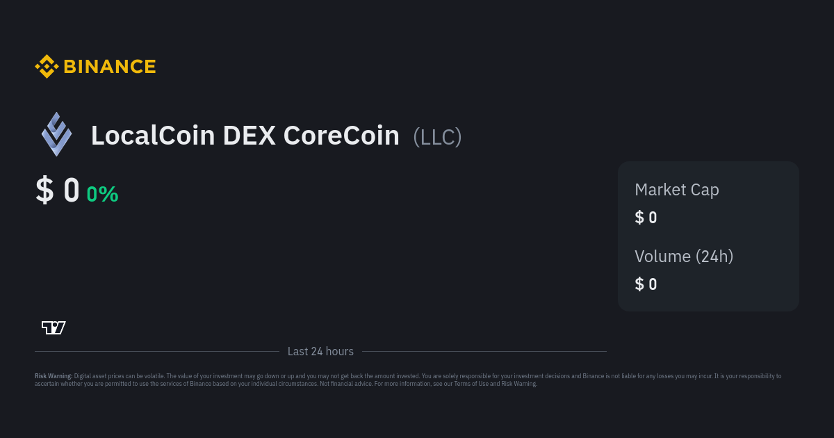 LocalCoin DEX CoreCoin price today, LLC to USD live price, marketcap and chart | CoinMarketCap