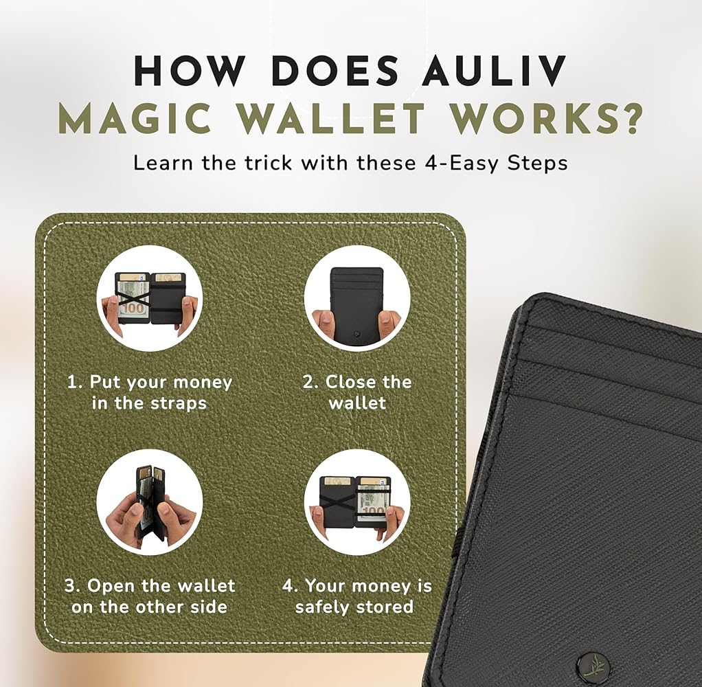 Black Magic Wallet/ Cardholder: Slim & Compact Wallet/Purse for Men – Lusso Lifestyle