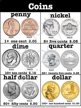 Names of coins worksheets | K5 Learning