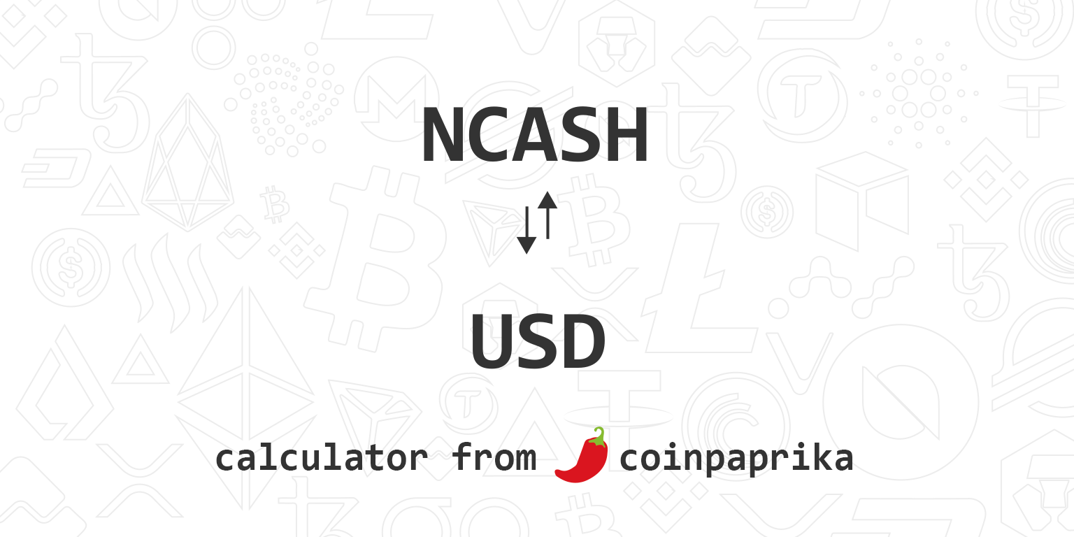 Convert 1 NCASH to INR - Nucleus Vision price in INR | CoinCodex