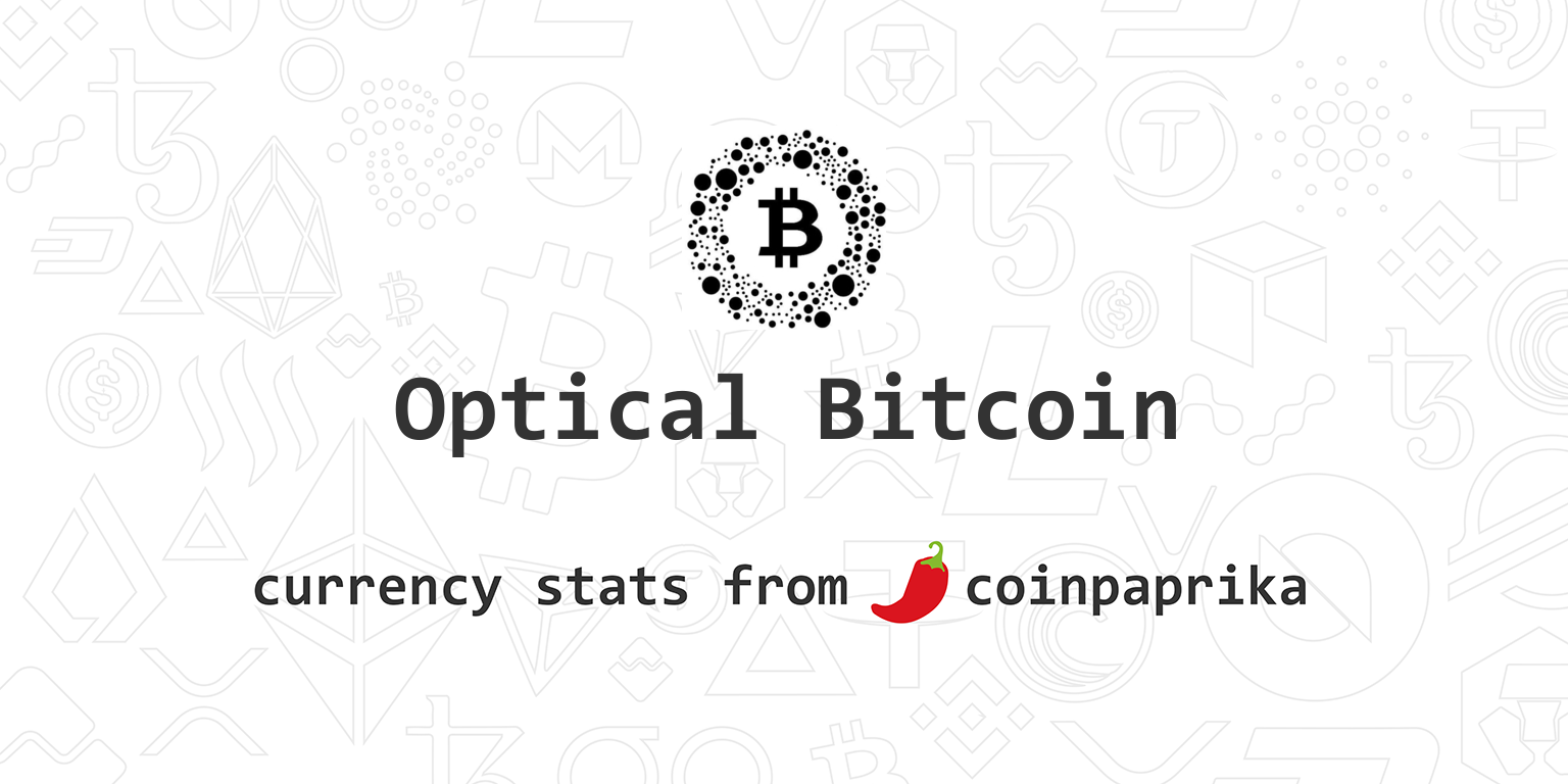 Optical Bitcoin (OBTC) Coin Profile, Info and Statistics | FXEmpire