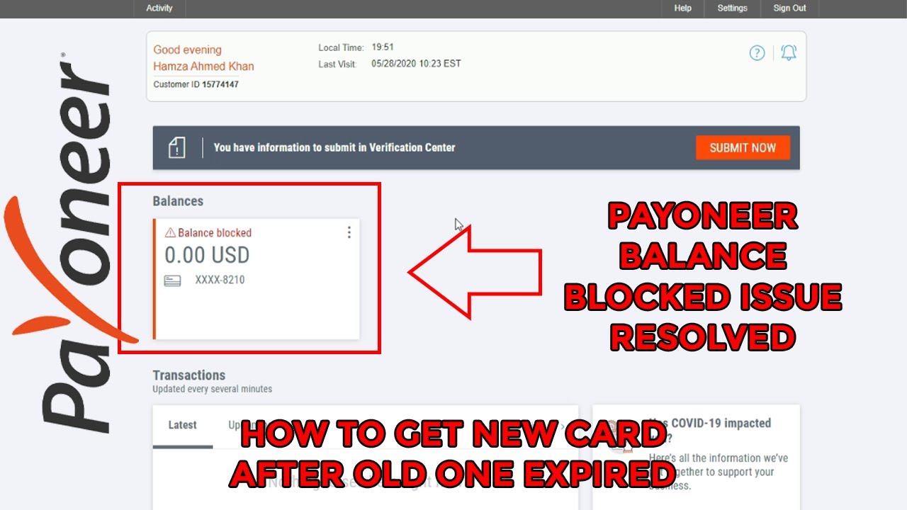 My Payoneer card is expired and they are taki - Upwork Community