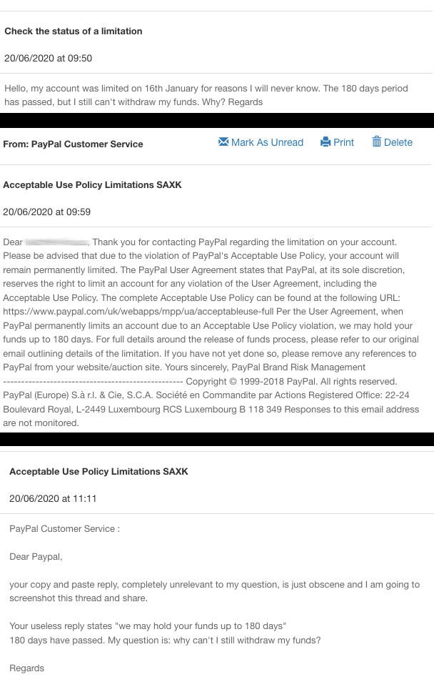 Anyone lodged a complaint to the Australian Financ - PayPal Community