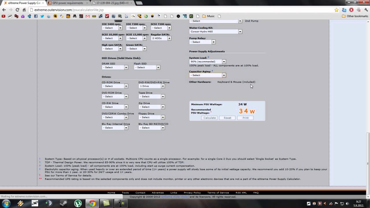 Power Supply calculator - calc for silent PSUs from be quiet!