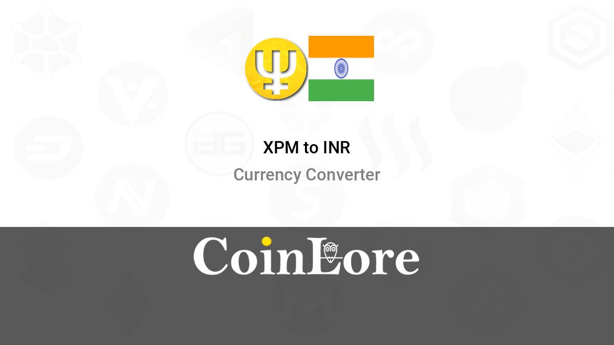 Convert 1 XPM to INR - Primecoin price in INR | CoinCodex