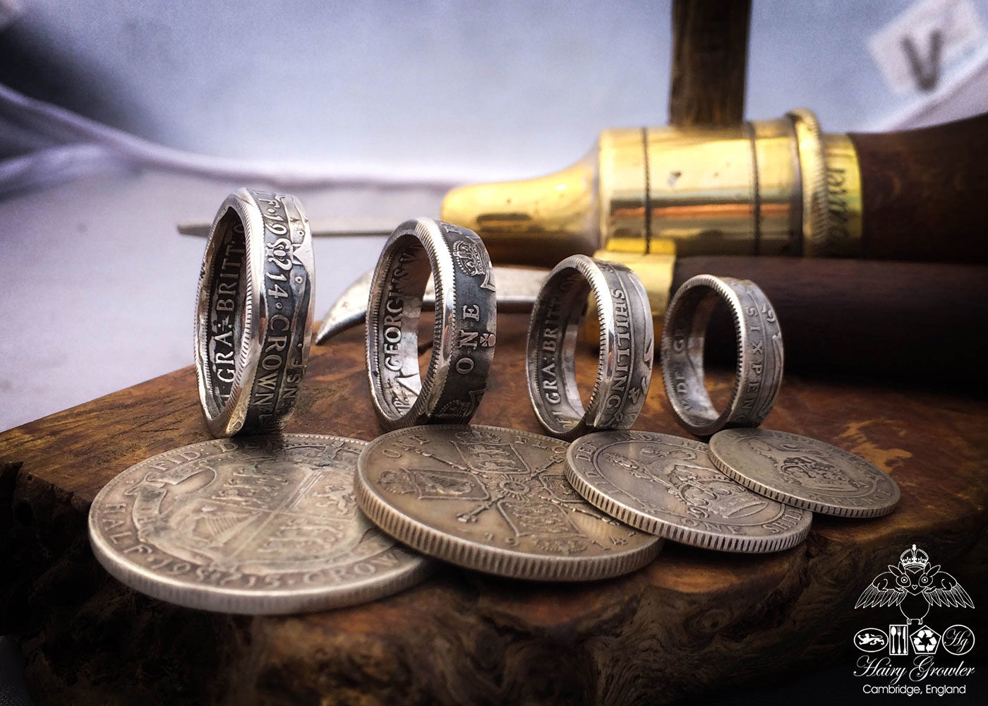 Men's Bent Coin Ring – Fiorina Jewellery