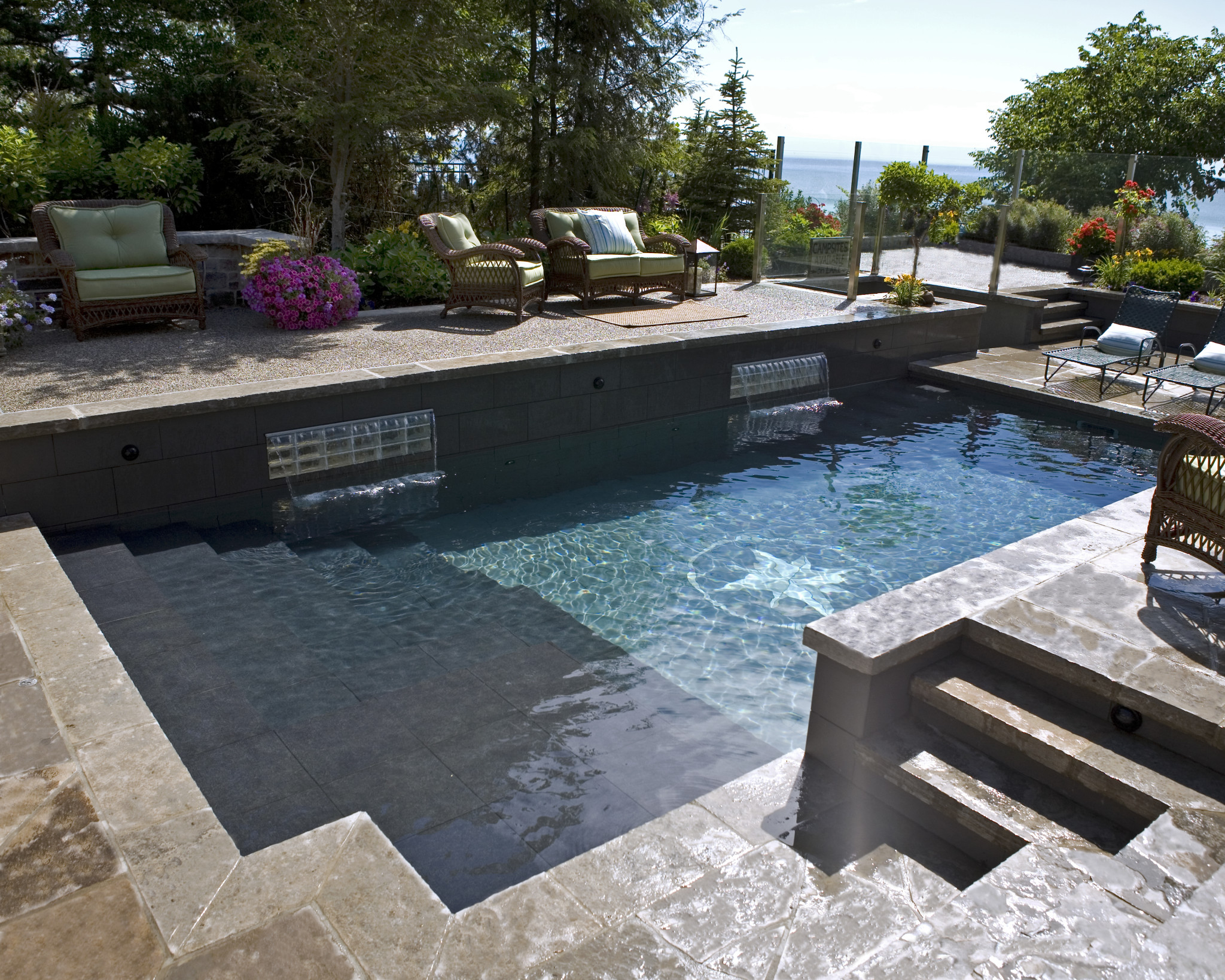 Swimming Pool with Raised & Reverse Bond Beams | The Pool Company Construction